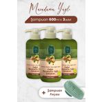 Eyüp Sabri Tuncer 3x600 ml + Saç Fırçası Macadamia Yağlı Şampuan