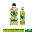 Eyüp Sabri Tuncer Ayvalık Zeytin Çiçeği Doğal Zeytinyağlı Köpük Sabun 1.5 LT+500 Ml x 4 Set