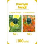 Eyüp Sabri Tuncer Çeşme Limonu 50'li ve Bodrum Mandalinası 50'li Kolonyalı Mendil