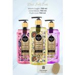 Eyüp Sabri Tuncer Duş Jeli Seti Love Kisses, Warm Sugar, Pure Love 750 ml ve Duş Süngeri
