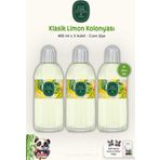 Eyüp Sabri Tuncer Klasik Limon Kolonyası Cam Şişe 3 Adet 400 ml ve ROSIE