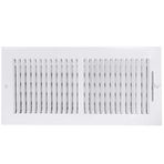 EZ-FLO 61613 Havalandırma Kapağı, 36x15 cm Duvar/Tavan, İki Yönlü Ventilasyon, Çelik HVAC, Beyaz