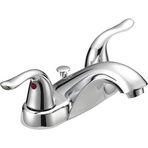 EZ-FLO Banyo Bataryası, 2 Kulplu Düşük Ark Lavabo Bataryası, Krom, 10190
