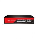 Ezcool EZ-04PSF-FG 4xGE 2x1GE 65 Watt Yönetilmez Gigabit Poe Switch