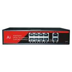Ezcool EZ-08PSF 8xFE+2xGE 120 Watt Yönetilmez Poe Switch