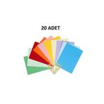EZG A4 Renkli Fotokopi Kağıdı 20'li Paket 10 Renk Karışık 80 Gr/m²