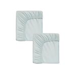 Ezgi 2 Adet Pamuklu Ve Lastikli 60 X 120 X 15 Cm Penye Bebek Çarşaf Mint, 20Y2604587700120
