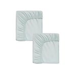Ezgi 2 Adet Pamuklu Ve Lastikli 60 X 120 X 15 Cm Penye Bebek Çarşaf Mint, 20Y2604587700120