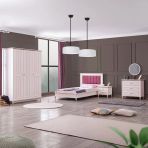 Ezgi Genç Odası - 3 Kapılı Dolap, Karyola, Komodin