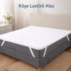 Ezgi Köşe Lastikli 180 x 200 Alez – Sıvı Geçirmez, Terletmeyen, Her Yatak Yüksekliğine Uyumlu - 180 x 200 cm - Beyaz