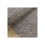 Ezgi Leopar Desenli Masa Örtüsü Kumaşı,%80 Pamuk%20 Polyester, 100 x 240 cm, Kahve