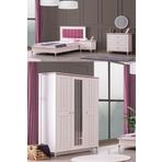 Ezgi Lüx Genç Odası - 3 Kapılı Dolap, Karyola, Komodin, Şifonyer