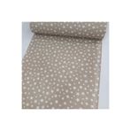 Ezgi Masa Örtüsü, Yıldız Desenli,%80 Pamuk%20 Polyester, 100 x 240 cm, Sütlü