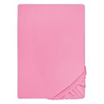 Ezgi Organik%100 Pamuk Lastikli Bebek Çarşafı Geniş Ölçü Aralığı Pembe 60x120 cm, bebekcrsf