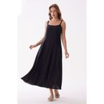 Ezgi Otantik Helen İp Askılı Tencel Keten Elbise