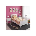 Ezgi Tek Kişilik Desenli Lastikli Çarşaf Ve Yastık Kılıfı Turuncu 120x200 cm, micky