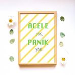 Ezgoola/Esprili Yazılı Tablo/Enerjik Modern Duvar Sanatı/Soyut Poster Tasarımı/Poster/Hediye/Yılbaşı Hediyesi/Yeni Yıl Hediyesi (30x40, Kahverengi)