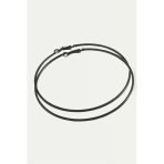 Ezme Çizgili Metal Halka Küpe 8-9-10 Cm