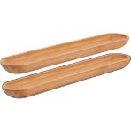 Ezmk Ev Gereçleri Bambu Zeytin Tabağı, Bambu Zeytinlik, 2 Adet, 35 cm