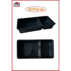 EZMK EV GEREÇLERİ Organizer, Dolap Çekmece İçi Düzenleyici Kutu - Siyah - 2 Adet ( 33x17x6 cm )