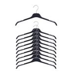 EZMK Ev Gereçleri Plastik Elbise Askısı, Gömlek Askısı, T-Shirt Askısı, Siyah Renk, 10 Adet