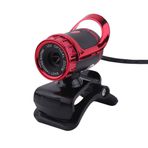 EzonEZoff Richer-R HD web kamerası, 12.0 m piksel web kamerası, mikrofonlu, USB dijital video HD web kamerası, 360° döner standlı, CC2000, AIM, ağ toplantısı, ICQ, MSN vb. destekler (kırmızı)