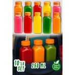 Ezu Home Köşeli Zemzem Okul Piknik Meyve Suyu Smoothie Detoks Ginger Plastik Boş Pet İçecek Şişe Sızdırmaz