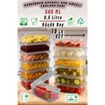 Ezupack 0,5 LT 10 Adet Kendinden Kapaklı Mikrodalga Difriz Derin Dondurucu Buzluk Düzenleyici Saklama Kabı