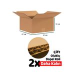 Ezupack 10 Adet Çift Oluklu eticaret Kargo Kutu Karton Koli 27x27x17 Taşıma, Arşiv, Depolama,Taşınma,Kitap