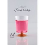 Ezupack 12'Lİ 170 ML Altın Ayaklı Lohusa Zemzem Şerbet İkram Bardağı Kahve Yanı Sunumluk Mika Sert Plastik Shot Bardağı
