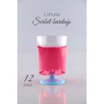 Ezupack 12'Lİ 170 ML Mavi Ayaklı Lohusa Zemzem Şerbet İkram Bardağı Kahve Yanı Sunumluk Mika Sert Plastik Shot Bardağı
