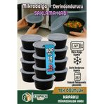 Ezupack 12'li Yuvarlak Mikrodalga ve Difrize Uygun Saklama Kabı Seti Buzluk Plastik Kap DerinDondurucu 500ml