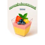 Ezupack 200Cc Kübik Prizma Mika Magnolya Kase Plastik Tatlı Sunum Kabı Dondurma Puding Meze Salata Cup