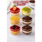 Ezupack 20'Lİ Plastik Kase Bodega Yuvarlak Magnolia Tatlı Sunum Bardağı Mika Magnolya Kasesi (CAM DEĞİLDİR)