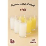 Ezupack 6'LI SERT PLASTİK Rakı Şalgam Limonata Meşrubat İçecek Düğün Davet Parti Organizasyon Bardağı