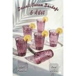 Ezupack Akrilik Renkli 6'lı Desenli Bardak & Su Meşrubat Kahve Yanı Bardağı 330 ml ( Cam Değildir )
