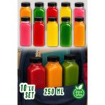 Ezupack Köşeli Zemzem Okul Piknik Meyve Suyu Smoothie Detoks Ginger Plastik Boş Pet İçecek Şişe Sızdırmaz