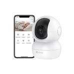 EZVIZ 2.4Ghz İç Mekan WiFi Gözetim Kamerası, 360° 1080P Gece Görüş Hareket İzleme özellikli IP Kamera, İki Yönlü Ses Pan/Eğimli Bebek/Hayvan Kamerası, Alexa ile Uyumlu