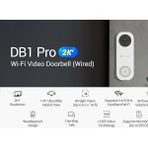 EZVIZ Cs-Db1 Pro 2k+ Wi-Fi Görüntülü Kapı Zili (H.265) 2K+ | 176° görüş | IR 5m | Dual-band | AI algılama | Hava dayanımı | Çift yönlü konuşma |