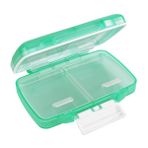 EZY DOSE Nem Geçirmez Hap Kutusu, İlaç Planlayıcısı, Vitamin Düzenleyici Kutusu, Seyahat Dostu, İçeriği Güvende Tutmak İçin Mandal Kapatma, Sıkı Contalı Birden Fazla Boyutta 4 Ayrı Bölme, Küçük, Yeşil