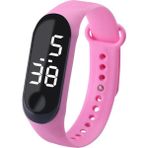 F Fityle M3 LED Dijital Izle Lüks Dokunmatik Ekran Akıllı Spor Bilezik Kol Saati Pink (Yurt Dışından) - Pembe