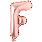 F Harf Rose Gold Folyo Balon 16 Inc 36 cm