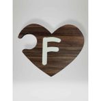 F Harfi (Sağ Parça) – Ahşap Puzzle Kalp Harf Magnet – Buzdolabı Süsü – İkili Uyumlu (kod:1003)