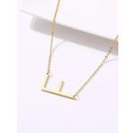 F HARFLİ GOLD ÇELİK PARLAK BAYAN KOLYE (HEDİYELİ)