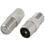 F Konnektör E-320L Dişi Anten Fiş 60 Ohm Erkek Dönüştürücü Jak (Çk-40)