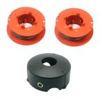 F016800175 çim biçme makarası yedek Bosch ART 23 26 30 Combitrim Easytrim çim biçme makinesi için, 1,6 mm x 8 m çim biçme makinesi Pro Tap makara misina F016L71088 kapaklı (2 makara + 1 kapak)
