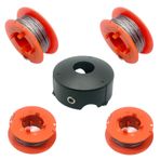 F016800175 çim biçme makarası yedek Bosch ART 23 26 30 Combitrim Easytrim çim biçme makinesi için, 1,6 mm x 8 m çim biçme makinesi Pro Tap makara misina F016L71088 kapaklı (4 makara + 1 kapak)