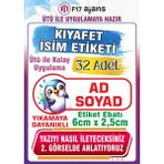 F17 Ajans Penguen Temalı Okul Kıyafet Etiketi Isme Özel Tekstil Baskı