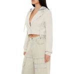 F21 Blazer Crop Ceket - Krem