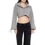 F21 Crop Geniş Kollu Ceket - S - Gri